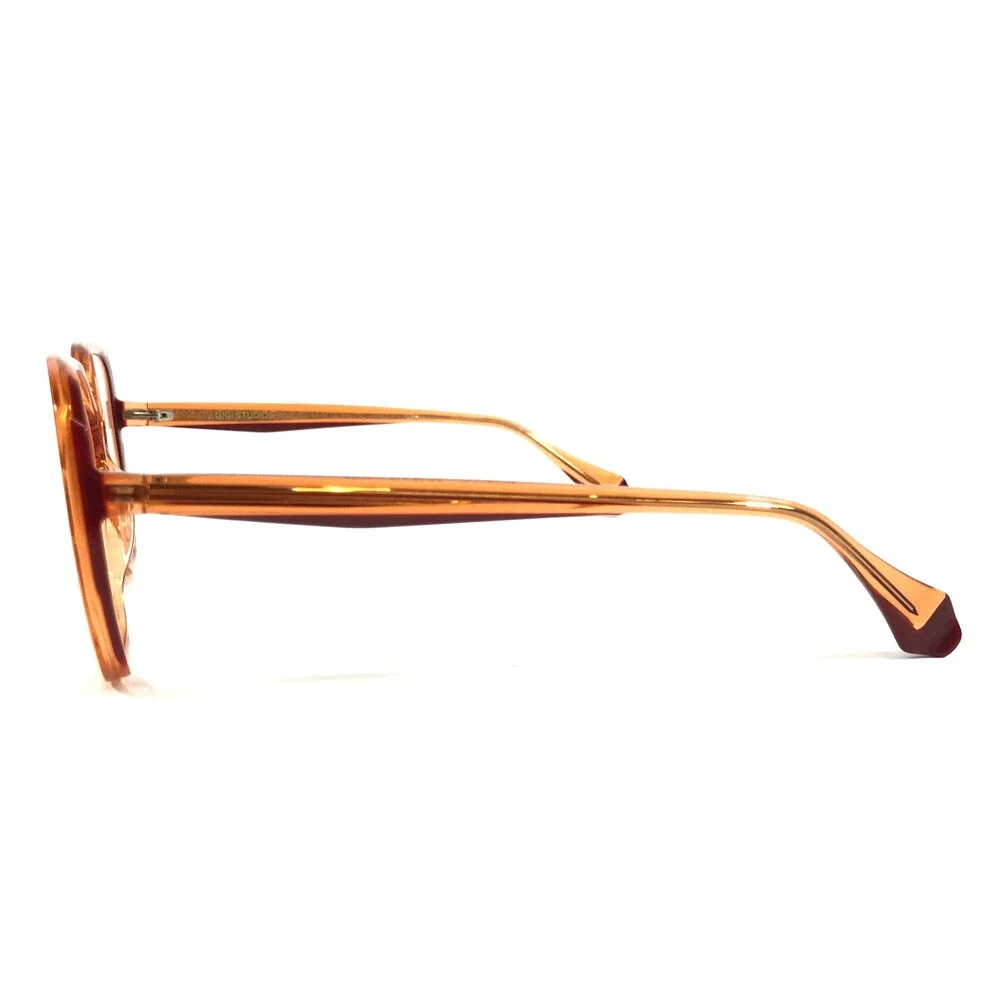 Gigi Studios Eyeglasses Frames ACID 6940/9 Clear Orange Butterfly 53-19-140